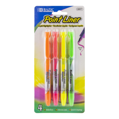 PEN STYLE FLUORESCENT COLOR LIQUID HIGHLIGHTERS