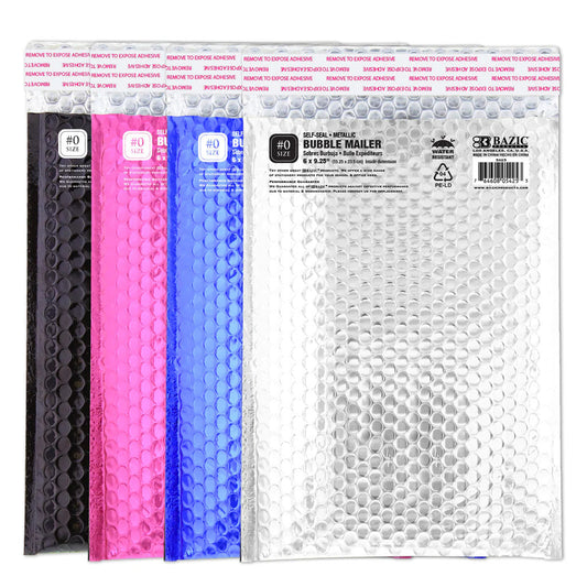 METALLIC POLY BUBBLE MAILER SELF SEAL 6" X 9.25"