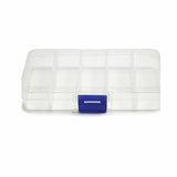 10 SLOT PLASTIC ORGANIZER BOX 5" X 2.5"