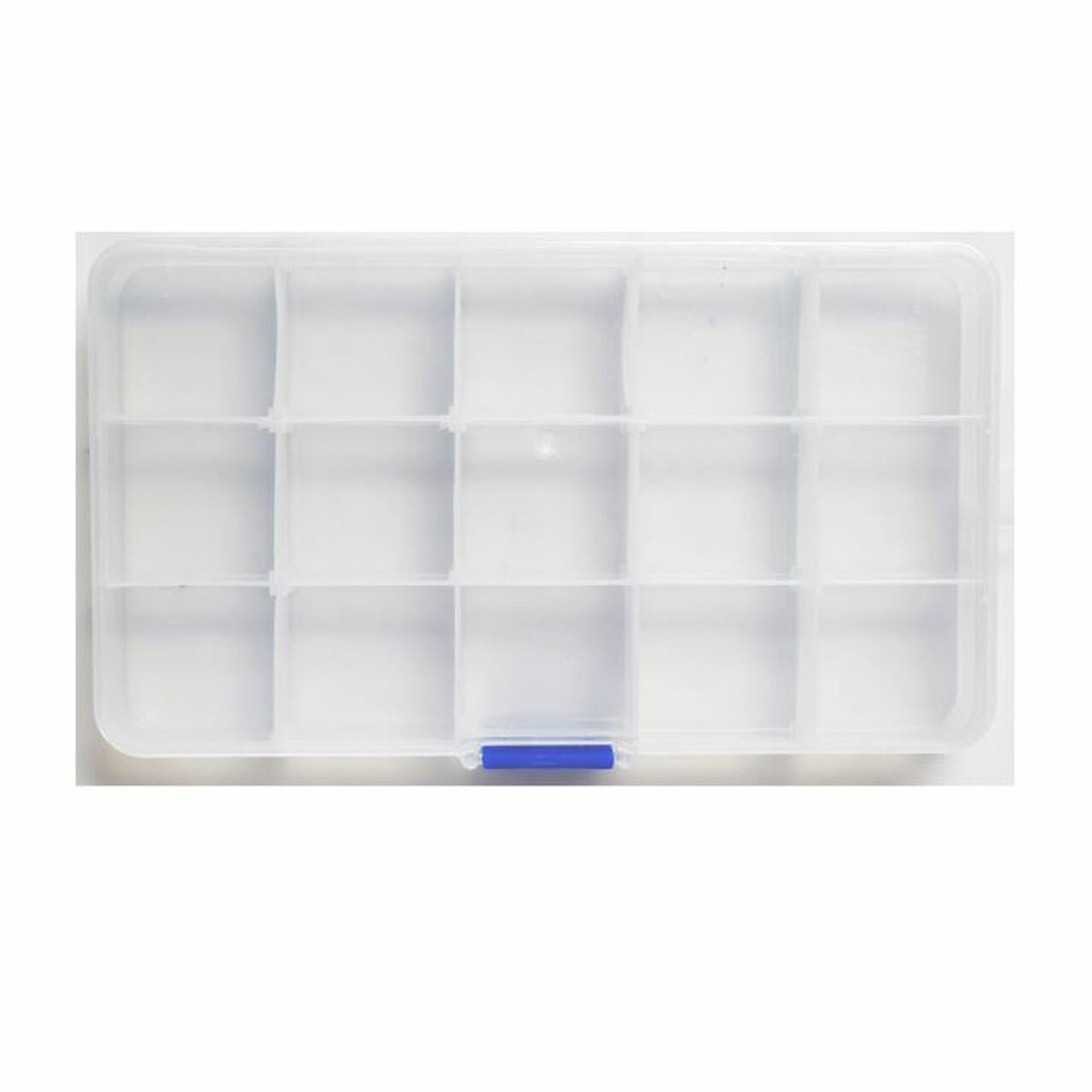 15 SLOT PLASTIC ORGANIZER BOX 6.75" X 3.75"