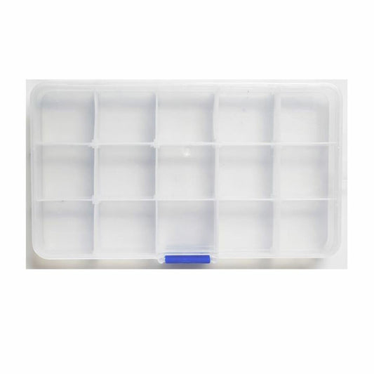 15 SLOT PLASTIC ORGANIZER BOX