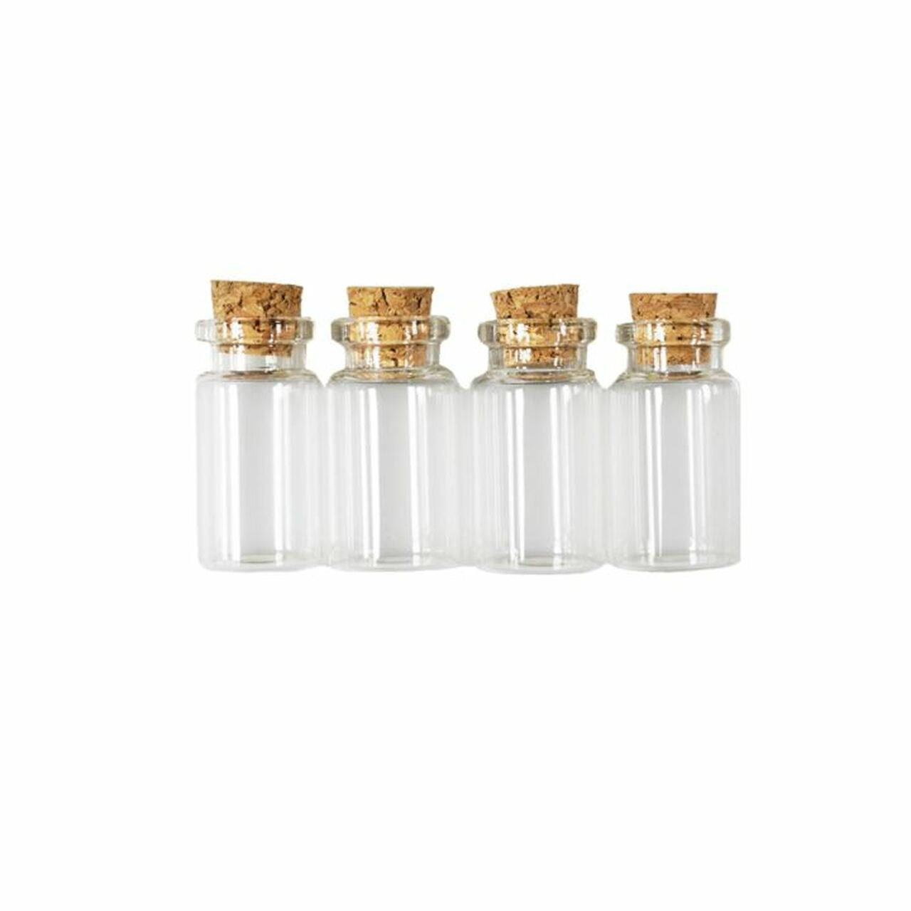 GLASS BOTTLES WITH CORK TOP