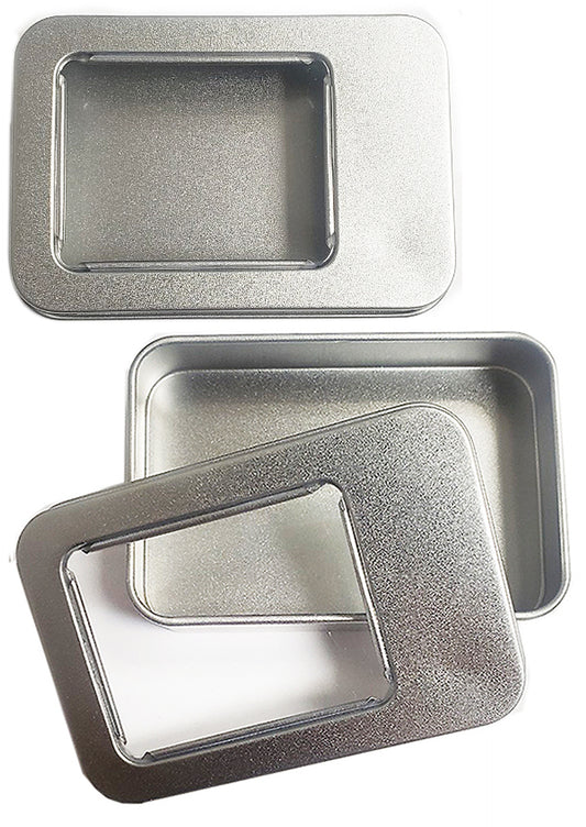 SQURE TIN CASE WITH WINDOW