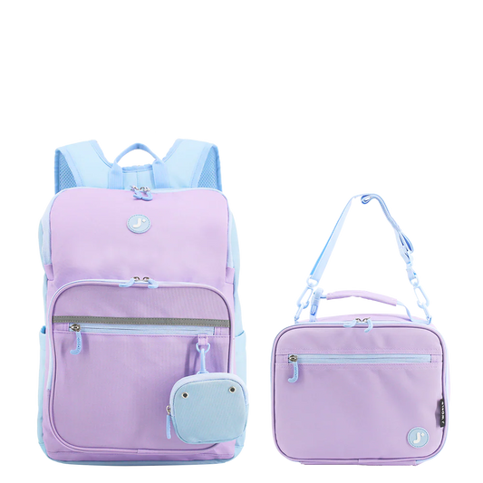 Junior Backpack With Lunch Box For School | Purple