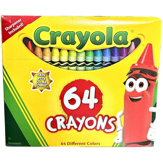 CRAYOLA CRAYONS WITH SHARPENER PQ.64