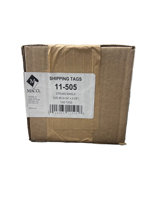 SHIPPING TAGS STRUNG 4-3/4" X 2-3/8" 1000 PC
