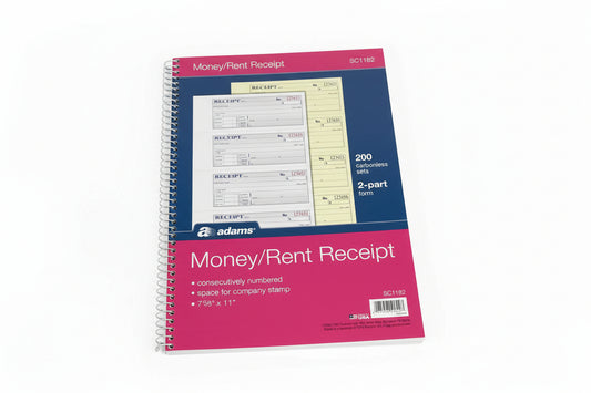 Money | Rent Receipt | 2-Part