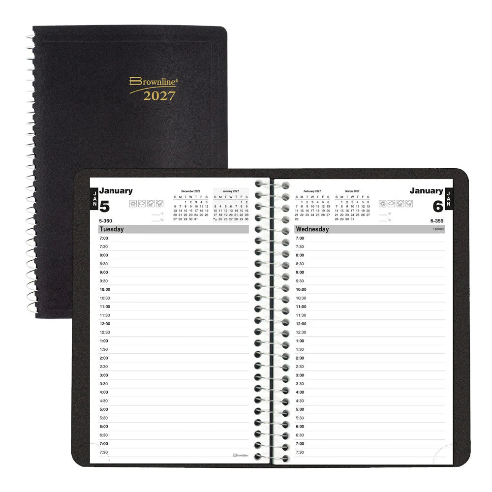 Essential Daily Appointment Book - Black