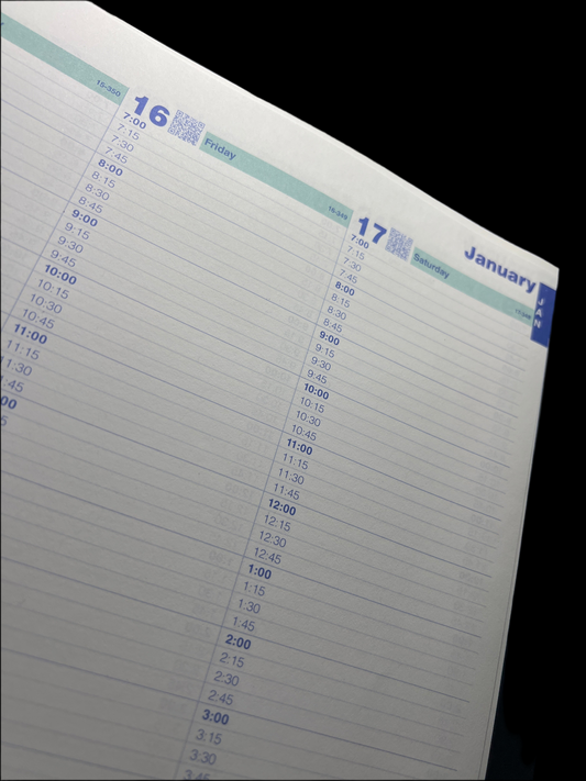 Weekly Diary Coil Black