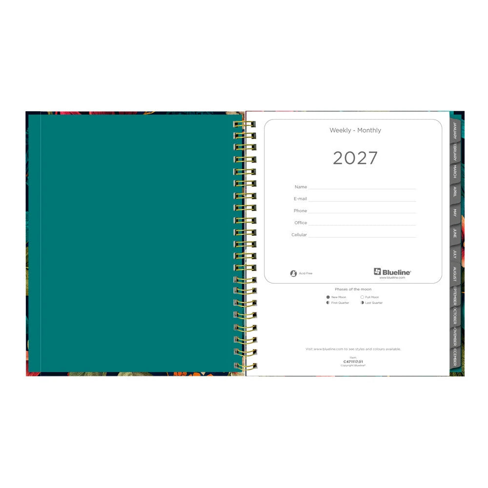 17-Month Weekly/Monthly Planner - Wildflower Glow