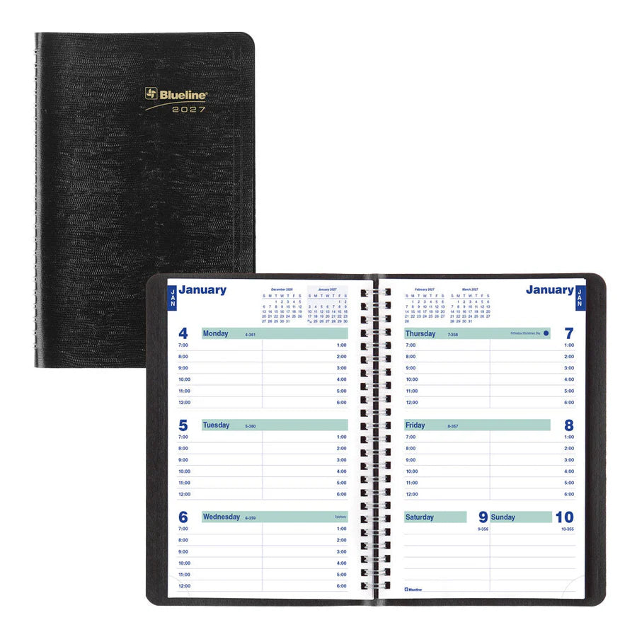 12-Month Plan & Link Weekly Appointment Planner - Black