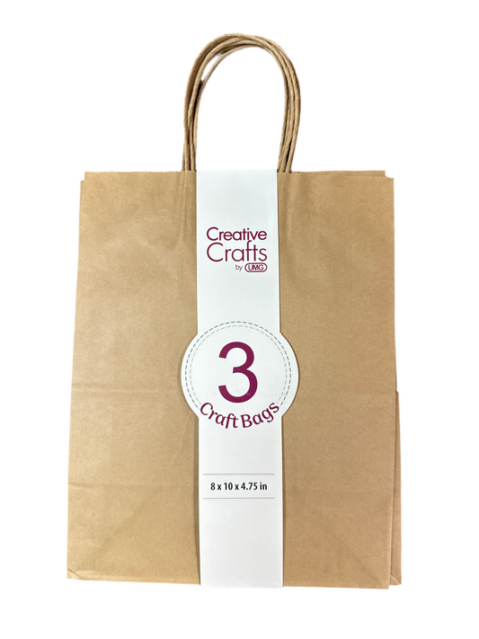 CRAFT BAG MEDIUM 19X10X25CM NATURAL 3PC