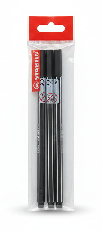 Pen 68 3 unidades color negro
