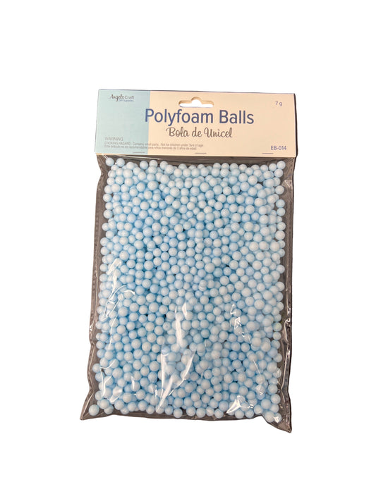 POLYFOAM BALLS BLUE SMALL 7MM 7G