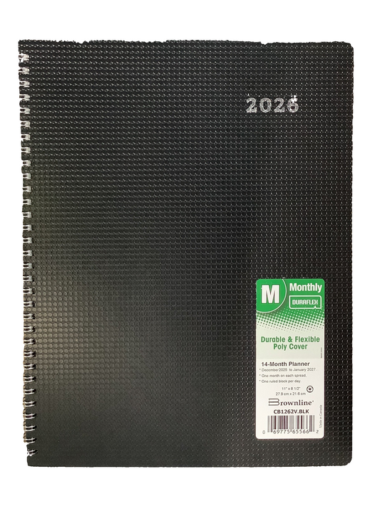 MONTLY PLANNER LARGE BLACK