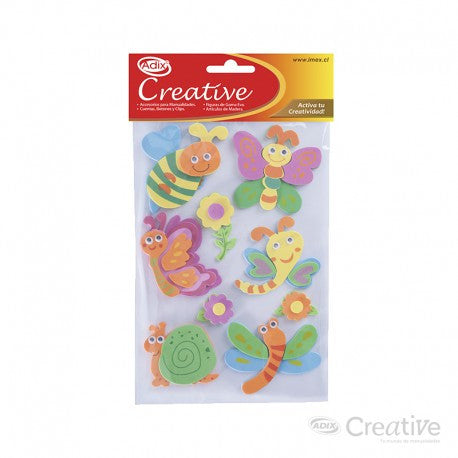 STICKER FOAMY INSECTOS SURTIDO 9 PCS