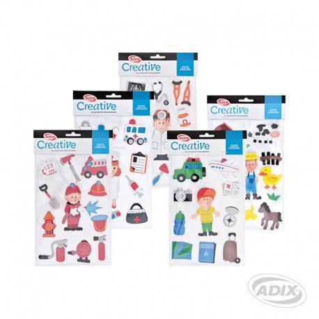 STICKER FOAMY PROFESION SURTIDO 12 PCS