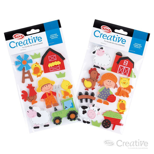 STICKER FOAMY GRANJA SURTIDO 10 PCS