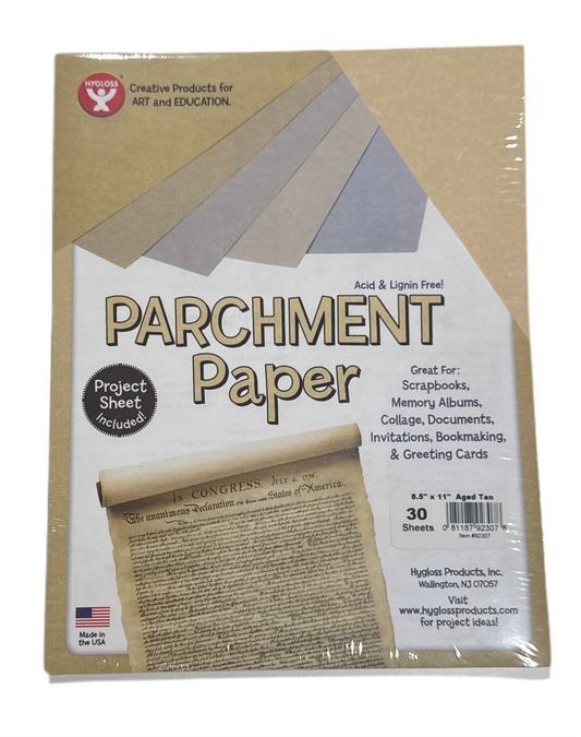 PARCHMENT PAPER AGED TAN 8.5X11 30 SHEETS