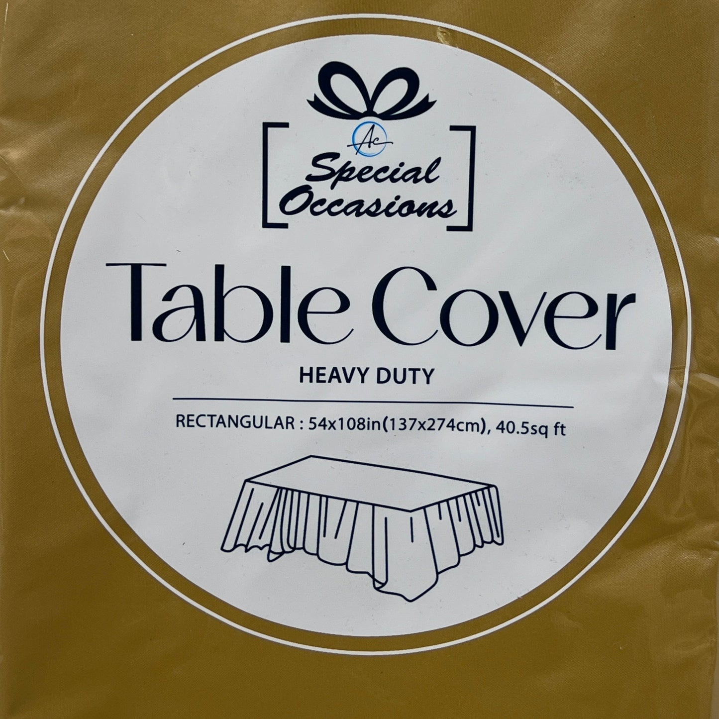 RECTANGLE GOLD TABLE COVER