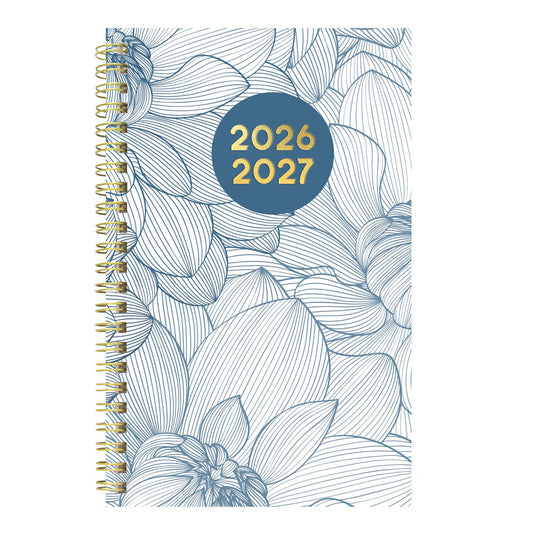 Academic Weekly Planner, Floral, 2026 - 2027