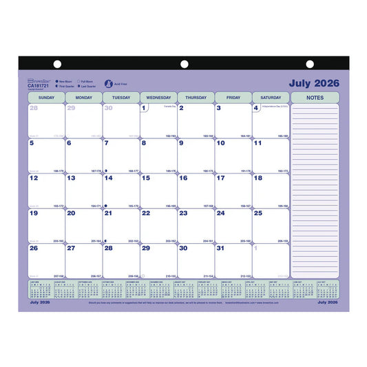 Academic Monthly Desk Pad Calendar Classic 11" x 8-1/2"