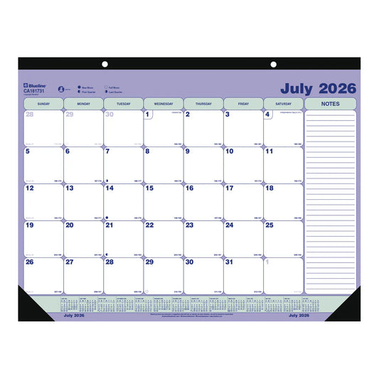Academic Monthly Desk Pad Calendar Classic 16" x 21-1/4"