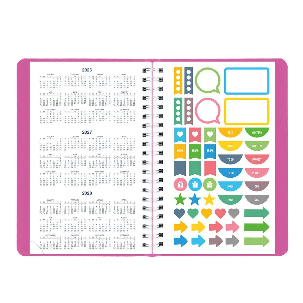 Academic Daily Planner Fashion Pink
