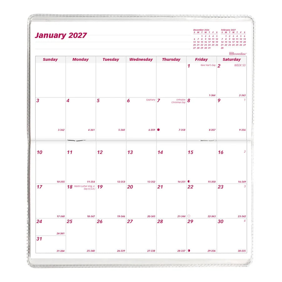 2-Year Monthly Pocket Planner 2027-2028