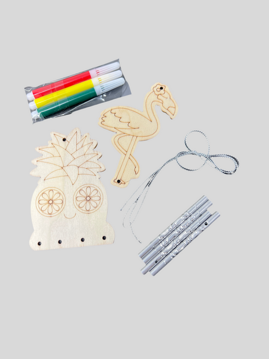 WIND CHIME KIT FLAMINGO & PINEAPPLE