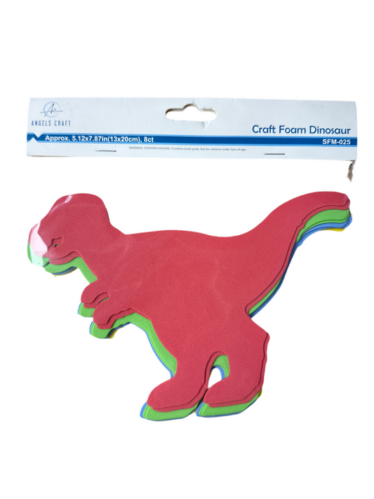 CRAFT FOAM-DINOSAUR 8CT