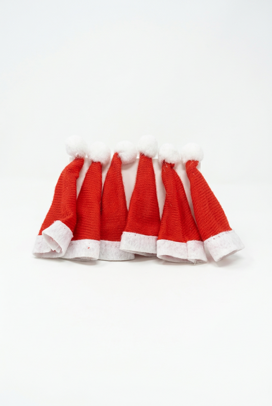 Mini Santa Hats 6pk 3.25in - JA Riollano