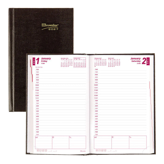 Traditional Daily Appointment Planner - Black
