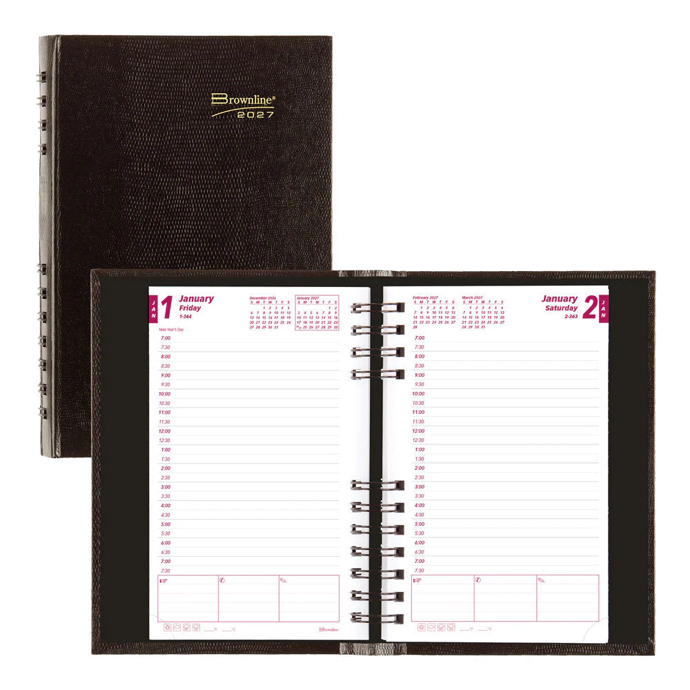 CoilPro Daily Appointment Planner - Black