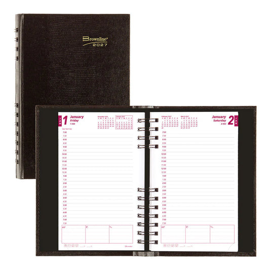 CoilPro Daily Appointment Planner - Black