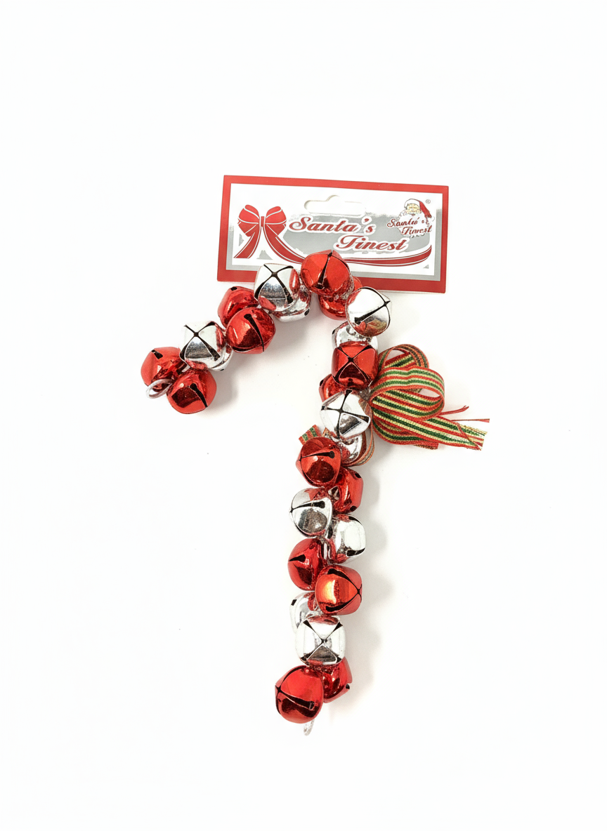 CANDY CANE W/ RIBBON 13CM 1PC WHR