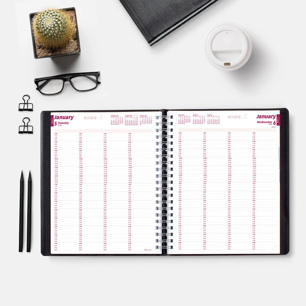 Essential 4-Person Appointment Book - Black