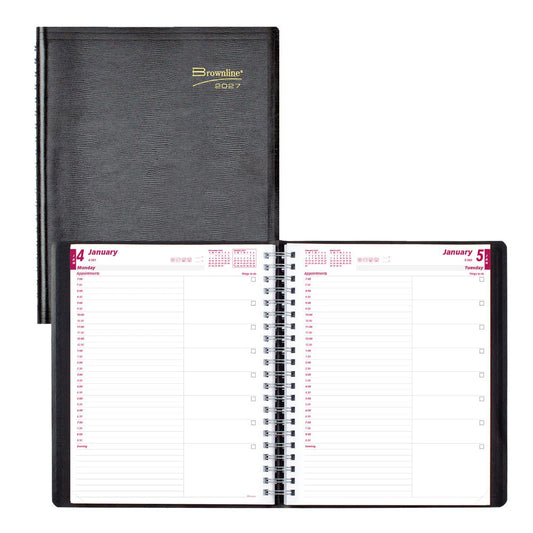 Essential Daily Appointment Planner - Black