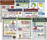 SOCIAL STUDIES CHATTER CHARTS 8 PCS