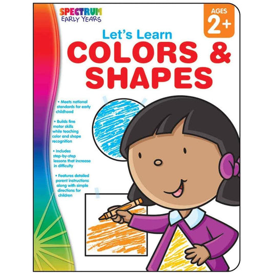 LET’S LEARN COLORS & SHAPES WORKBOOK TODDLER-PK