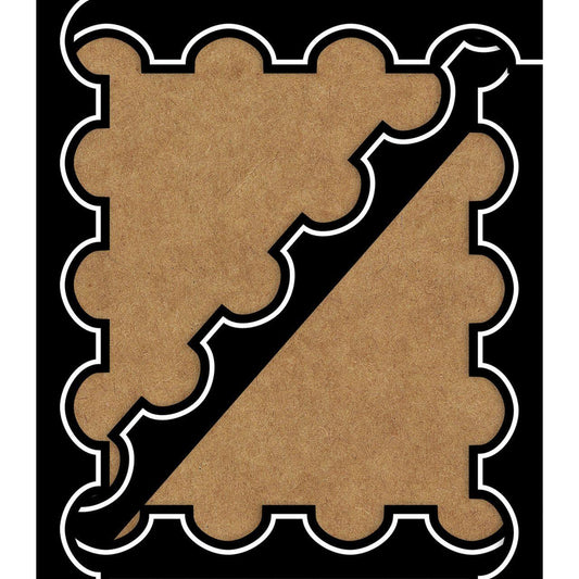 BORDER SCALLOPED BLACK AND WHITE AWNING