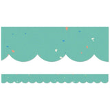 Speckled Teal Scalloped Bulletin Board Borders