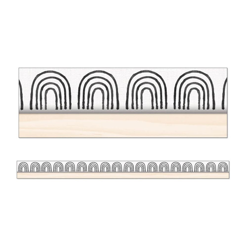 Black & White Rainbows Borders