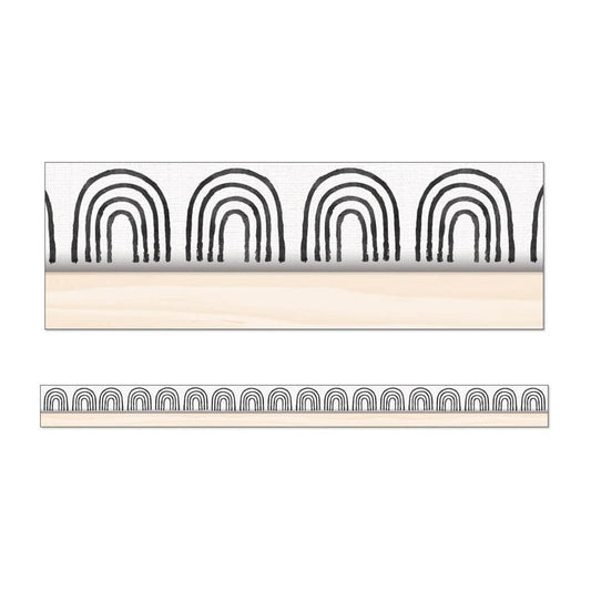 Black & White Rainbows Borders