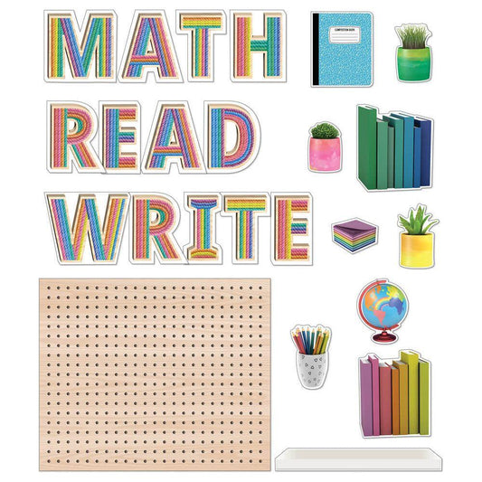 Subject Pegboards Bulletin Board Set 31pcs