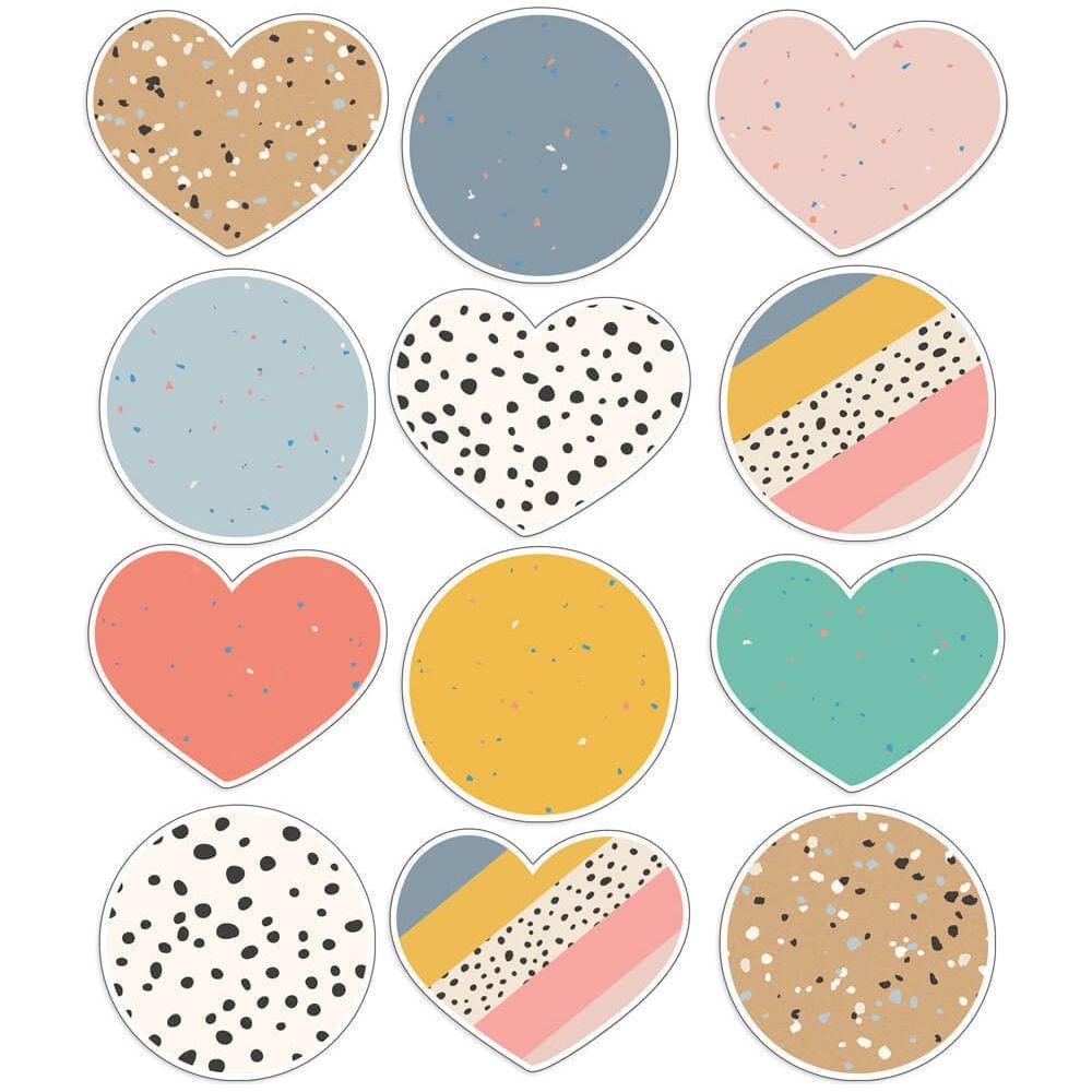 Jumbo Hearts & Dots Cutouts 12pcs