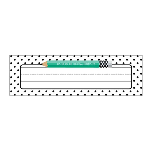 BLACK WHITE & STYLISH BRIGHTS PENCIL NAMEPLATES