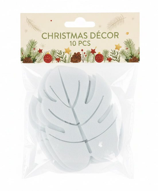 Felt Leaf White 10PCS