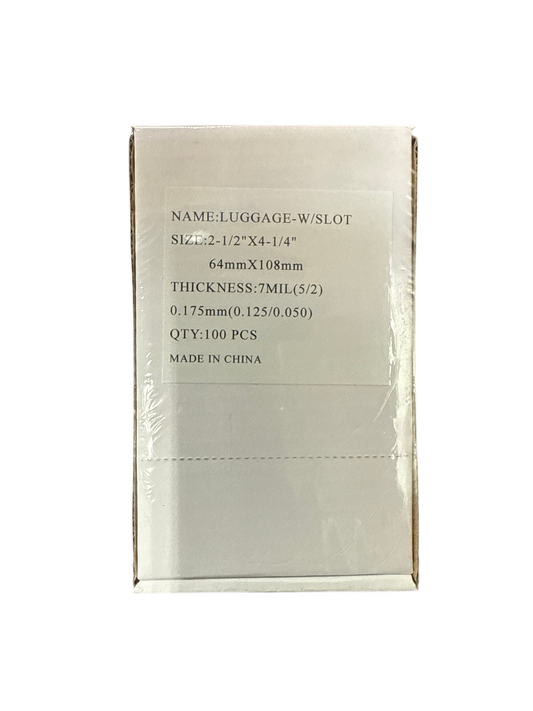 LAMINA POUCH LUGGAGE W/SLOT 7ML 2.5 X 4.25 100 PC