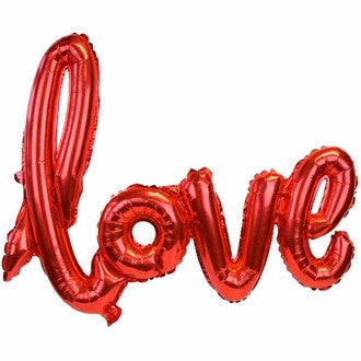 PARTY MYLAR BALLOON LOVE RED